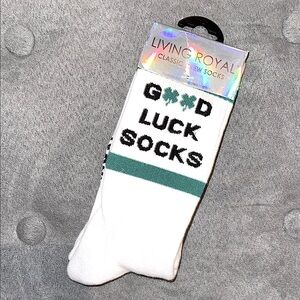 White Good Luck Socks☘️